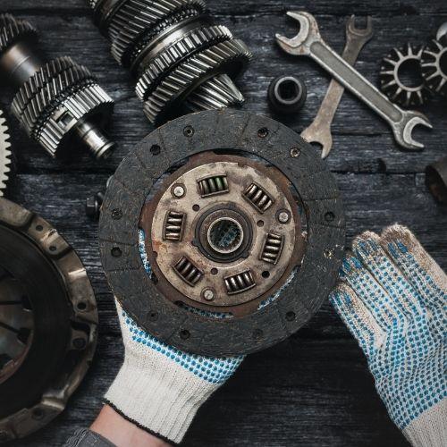 Clutch being repaired